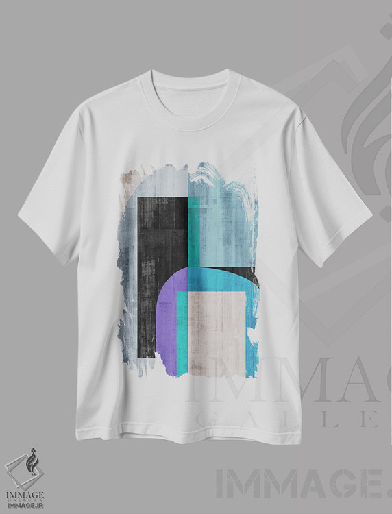 تیشرت طرح دار گوشه های گرد ۴ اثر آنجِل استوز | immage.ir