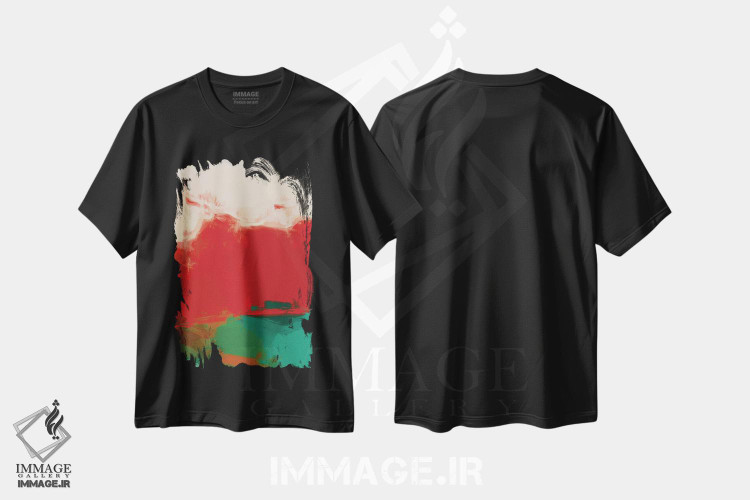 تیشرت طرح دار گرگ ومیش قرمز ۲ اثر آنجِل استوز | فروشگاه ایماژ