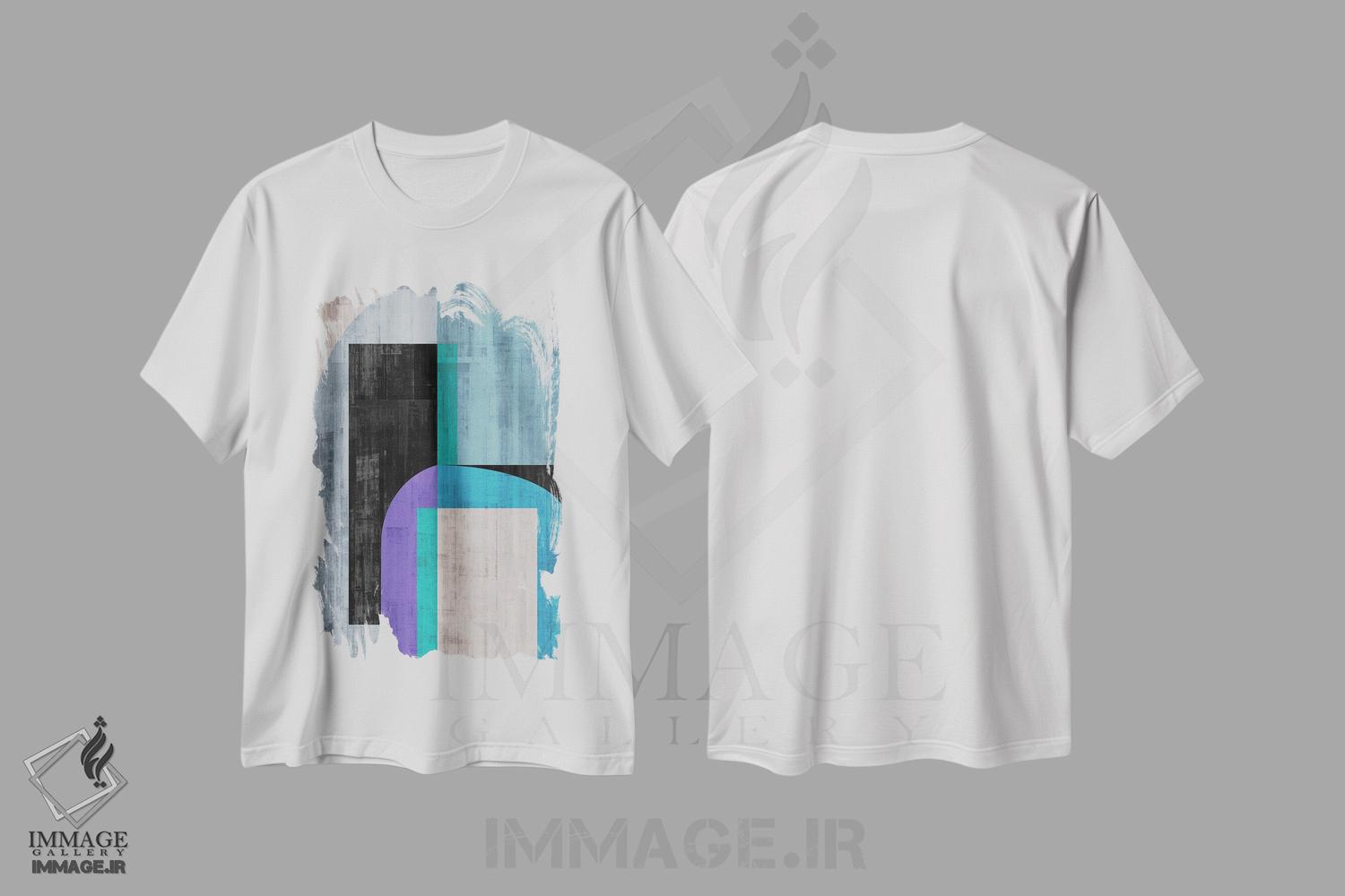 تیشرت طرح دار گوشه های گرد ۴ اثر آنجِل استوز | immage.ir