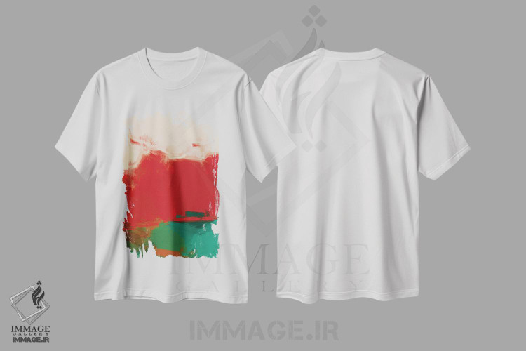 تیشرت طرح دار گرگ ومیش قرمز ۲ اثر آنجِل استوز | immage.ir