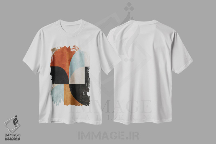 تیشرت طرح دار قطعات گرد اثر آنجِل استوز | immage.ir