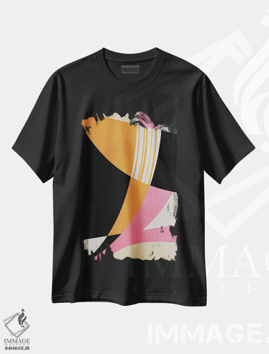 تیشرت طرح دار نمای انتزاعی اثر آنجِل استوز | فروشگاه ایماژ