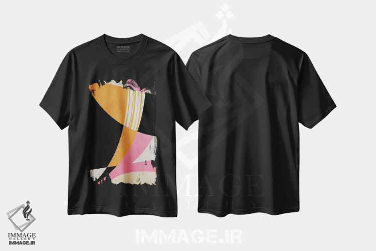 تیشرت طرح دار نمای انتزاعی اثر آنجِل استوز | فروشگاه ایماژ