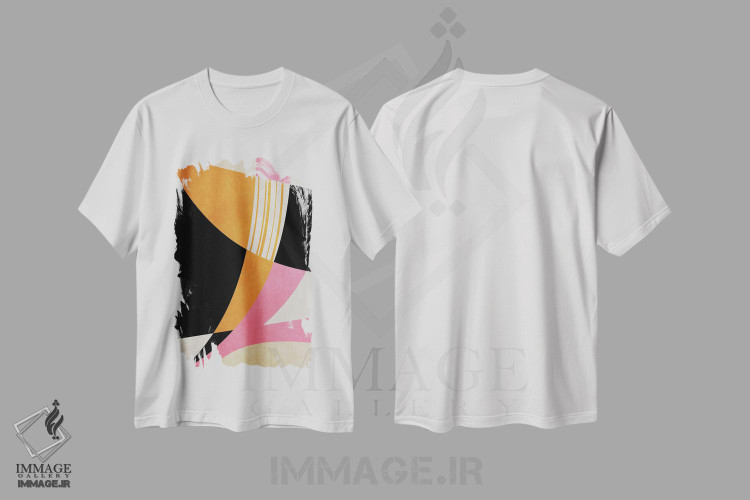 تیشرت طرح دار نمای انتزاعی اثر آنجِل استوز | immage.ir