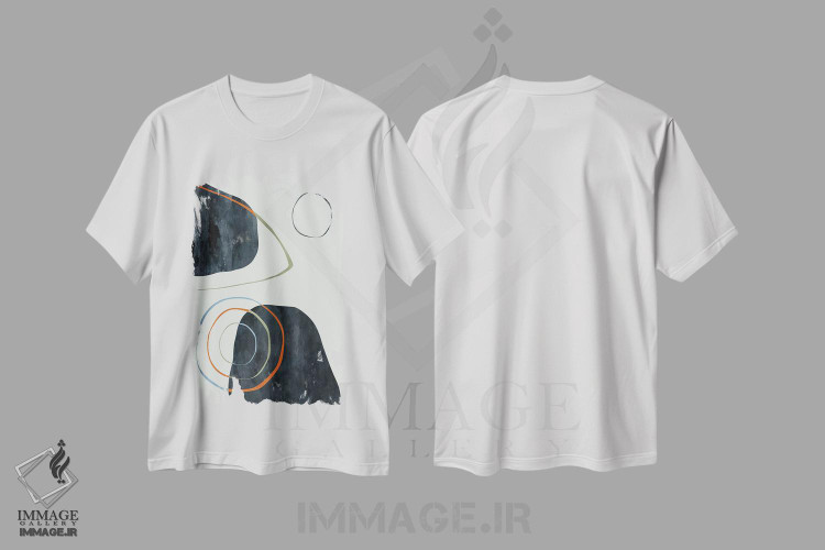 تیشرت طرح دار دید آبی اثر آنجِل استوز | immage.ir