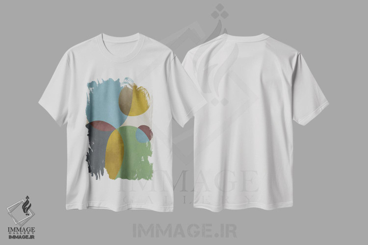 تیشرت طرح دار بخش های روی هم افتاده ۳۵ اثر آنجِل استوز | immage.ir