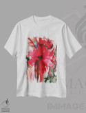 تیشرت طرح دار گل های قرمز ۷، آبستره اثر آنجِل استوز | immage.ir