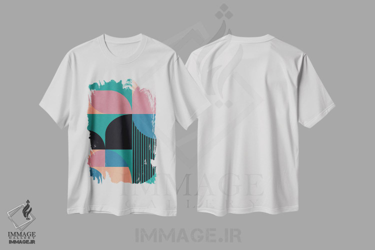 تیشرت طرح دار گوشه های گرد ۱۰ اثر آنجِل استوز | immage.ir