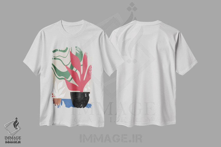 تیشرت طرح دار باغ رنگارنگ، آبستره اثر آنجِل استوز | immage.ir