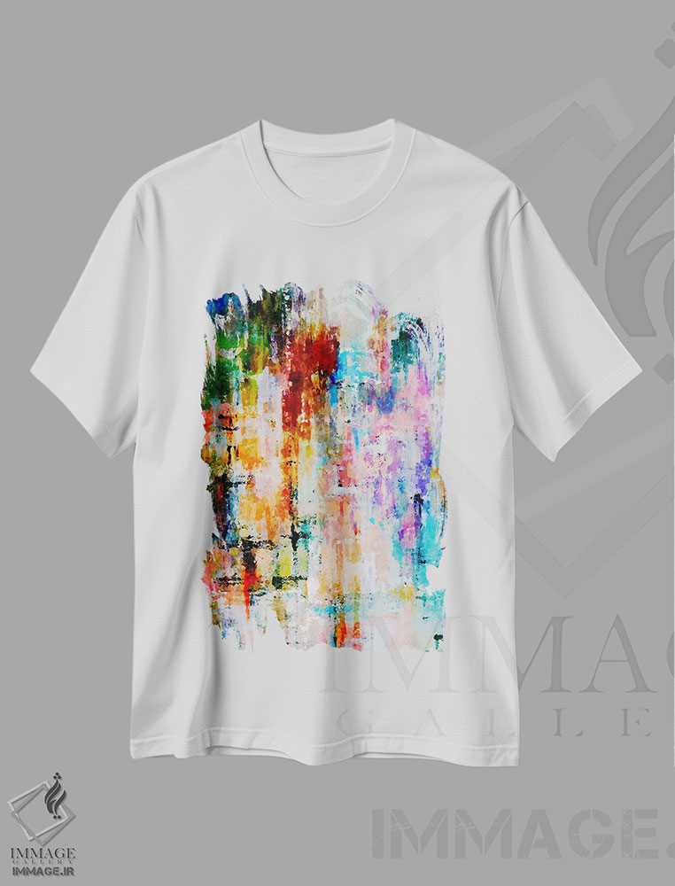 تیشرت طرح دار منظره شهری VI، آبستره اثر آنجِل استوز | immage.ir