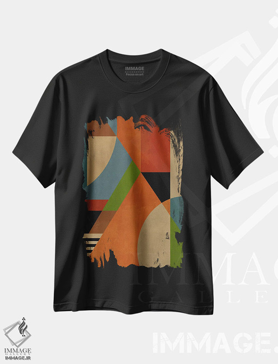 تیشرت طرح دار مفهوم هندسی XLXV، آبستره اثر آنجِل استوز | فروشگاه ایماژ