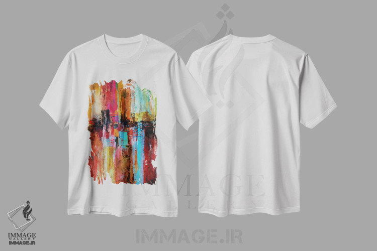 تیشرت طرح دار منظره شهری V، آبستره اثر آنجِل استوز | immage.ir