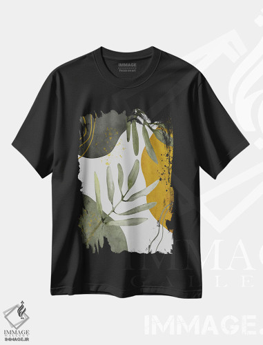 تیشرت طرح دار منظره گرمسیری مینیمال III، آبستره اثر آنجِل استوز | فروشگاه ایماژ
