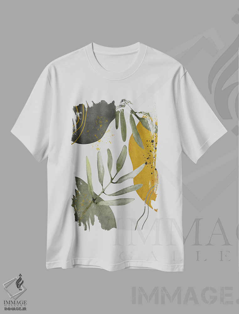 تیشرت طرح دار منظره گرمسیری مینیمال III، آبستره اثر آنجِل استوز | immage.ir