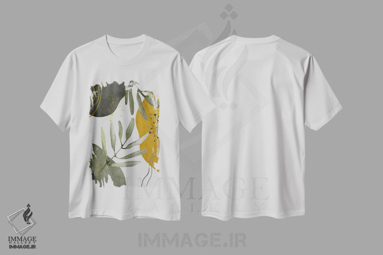 تیشرت طرح دار منظره گرمسیری مینیمال III، آبستره اثر آنجِل استوز | immage.ir