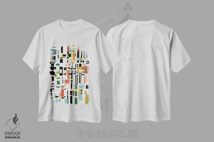 تیشرت طرح دار قطعات رنگی XVIII، آبستره اثر آنجِل استوز | immage.ir