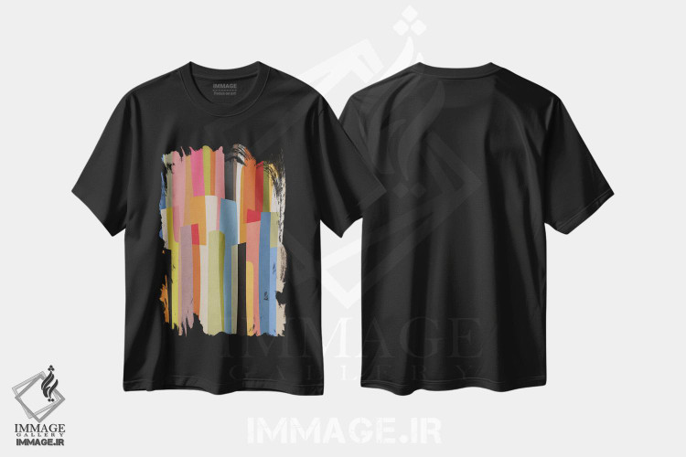 تیشرت طرح دار عمودی شمارهٔ نه اثر آنجِل استوز | فروشگاه ایماژ