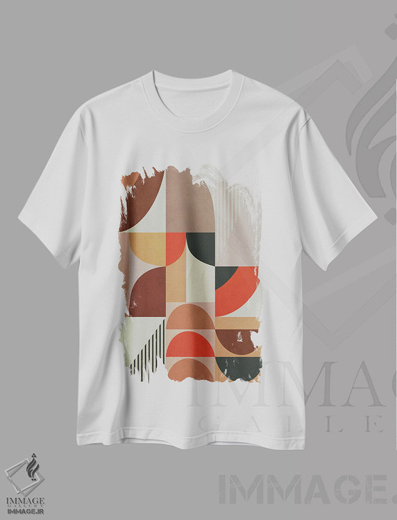 تیشرت طرح دار مفهوم هندسی شمارهٔ هشتاد و دو اثر آنجِل استوز | immage.ir