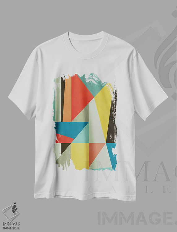 تیشرت طرح دار مفهوم هندسی شمارهٔ هشتاد و پنج اثر آنجِل استوز | immage.ir