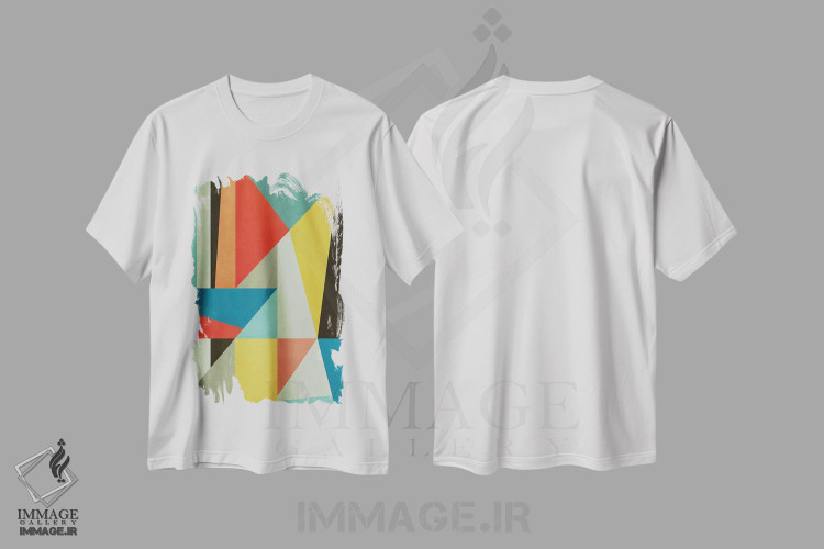 تیشرت طرح دار مفهوم هندسی شمارهٔ هشتاد و پنج اثر آنجِل استوز | immage.ir
