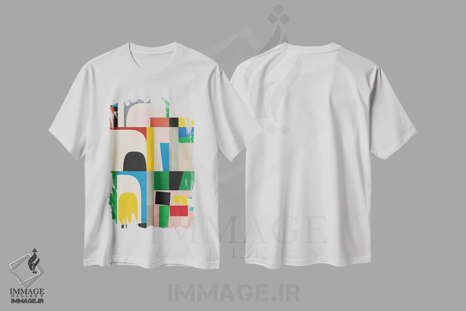 تیشرت طرح دار ساختار هندسی شمارهٔ سی و یک اثر آنجِل استوز | immage.ir