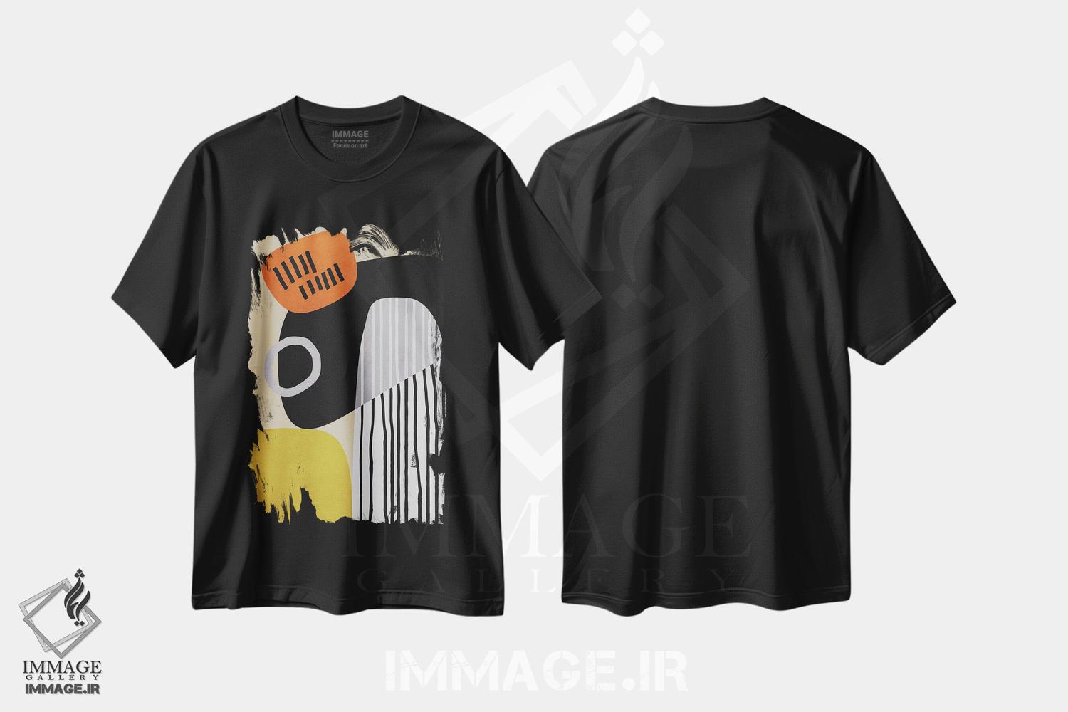تیشرت طرح دار مینیمال با خطوط راه راه اثر آنجِل استوز | فروشگاه ایماژ
