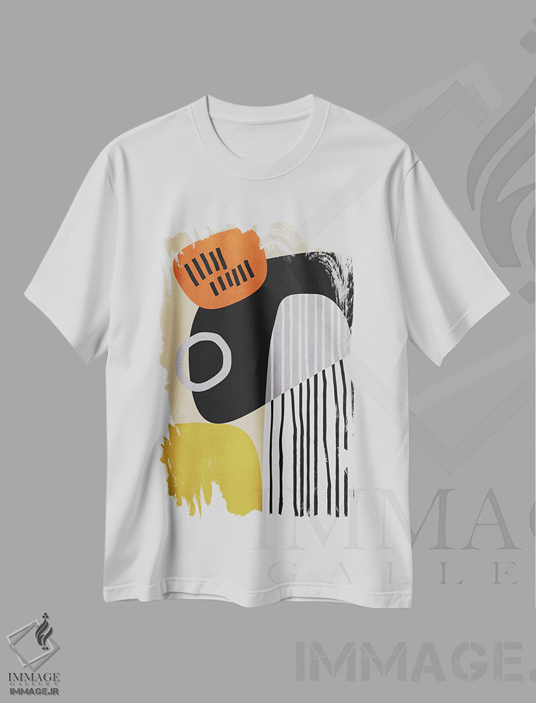 تیشرت طرح دار مینیمال با خطوط راه راه اثر آنجِل استوز | immage.ir