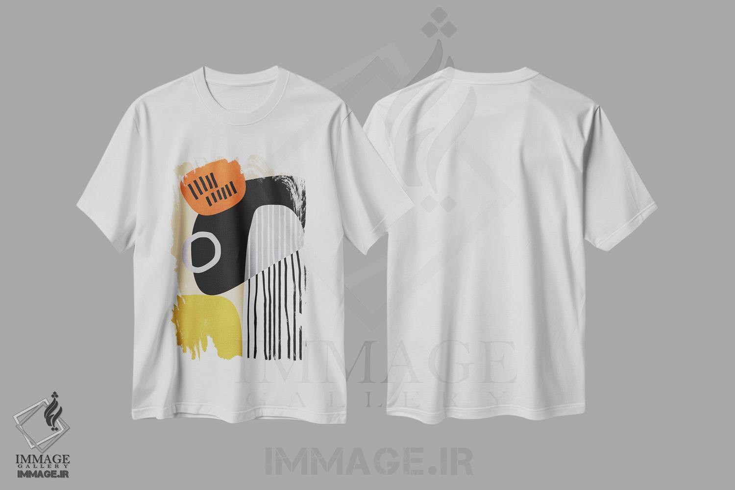 تیشرت طرح دار مینیمال با خطوط راه راه اثر آنجِل استوز | immage.ir