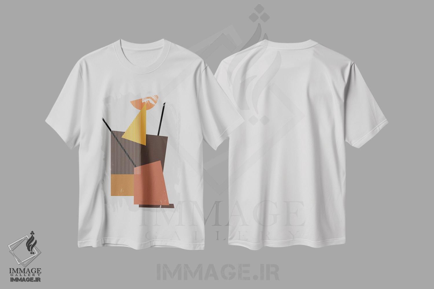 تیشرت طرح دار کلاژ، آبستره اثر آنجِل استوز | immage.ir