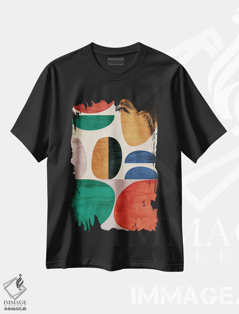 تیشرت طرح دار قطعات گرد شمارهٔ یازده اثر آنجِل استوز | فروشگاه ایماژ