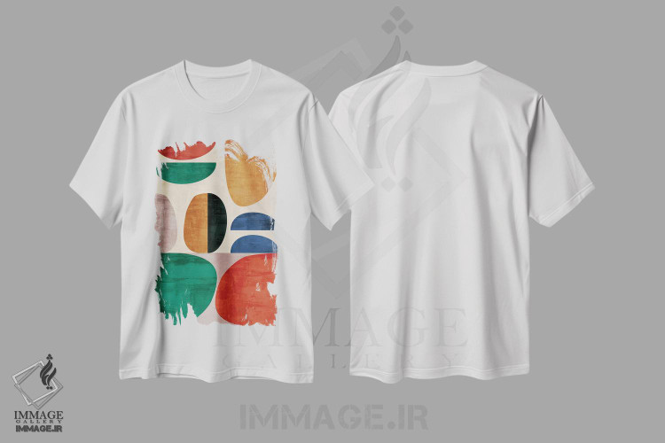 تیشرت طرح دار قطعات گرد شمارهٔ یازده اثر آنجِل استوز | immage.ir