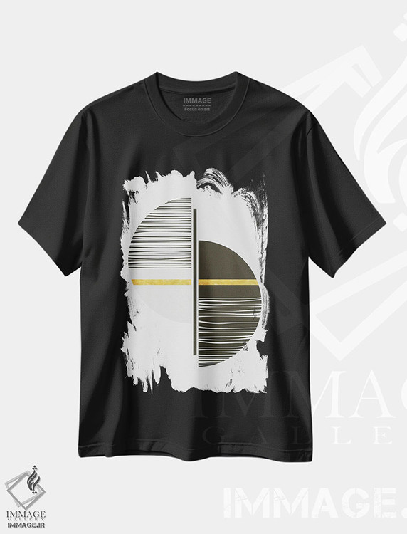 تیشرت طرح دار نیم دایره ها اثر آنجِل استوز | فروشگاه ایماژ