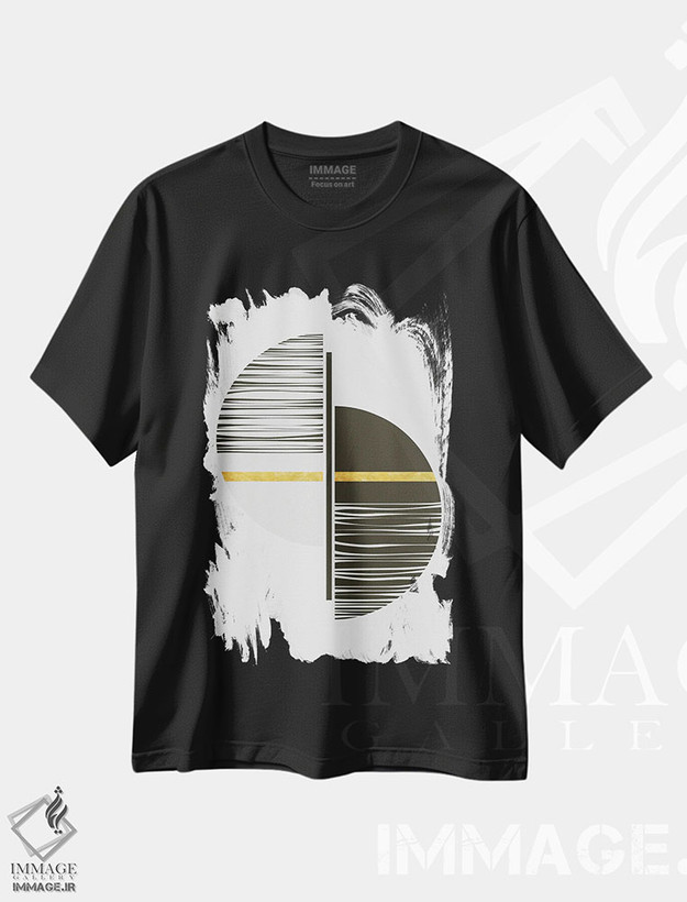 تیشرت طرح دار نیم دایره ها اثر آنجِل استوز | فروشگاه ایماژ