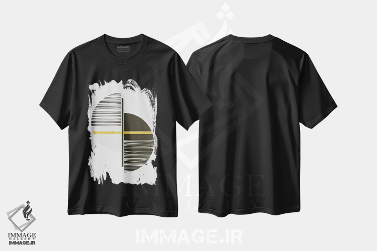تیشرت طرح دار نیم دایره ها اثر آنجِل استوز | فروشگاه ایماژ