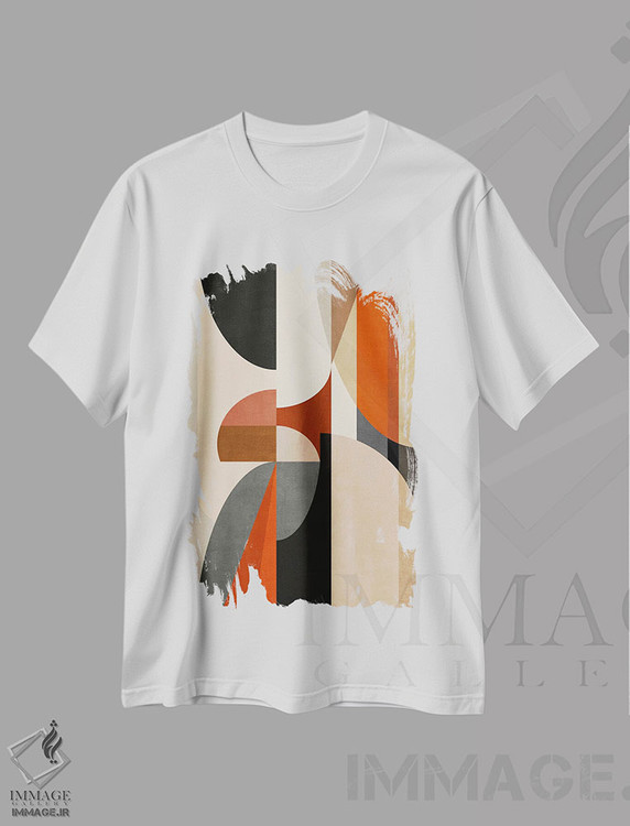 تیشرت طرح دار مفهوم هندسی شمارهٔ صد و دو، آبستره اثر آنجِل استوز | immage.ir