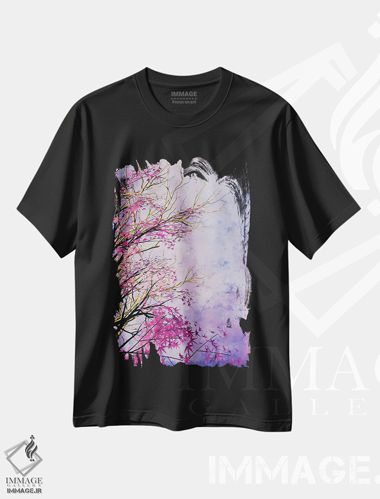 تیشرت طرح دار رنگ های طبیعت، هنر دیجیتال اثر آنجِل استوز | فروشگاه ایماژ