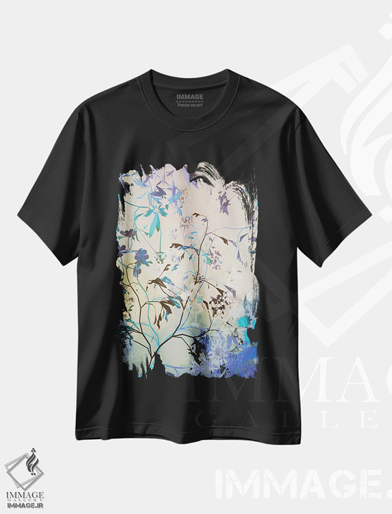 تیشرت طرح دار باغ در سپیده دم، آبستره اثر آنجِل استوز | فروشگاه ایماژ