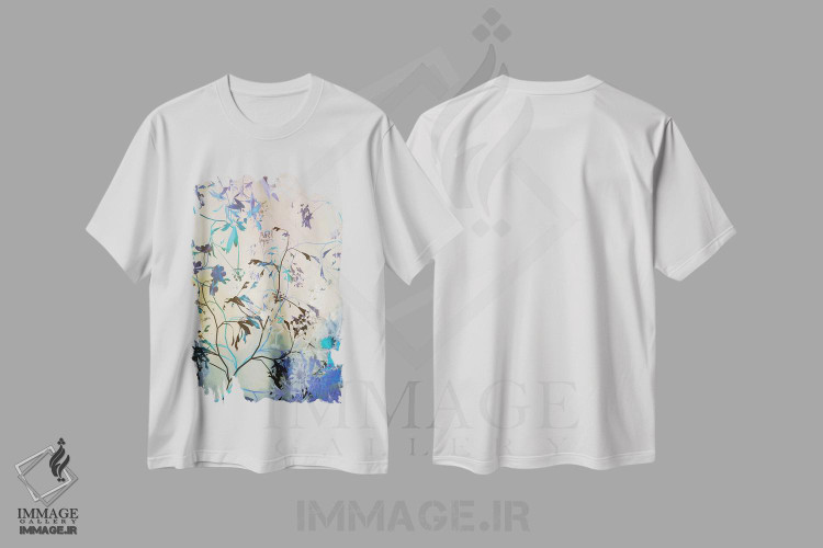 تیشرت طرح دار باغ در سپیده دم، آبستره اثر آنجِل استوز | immage.ir