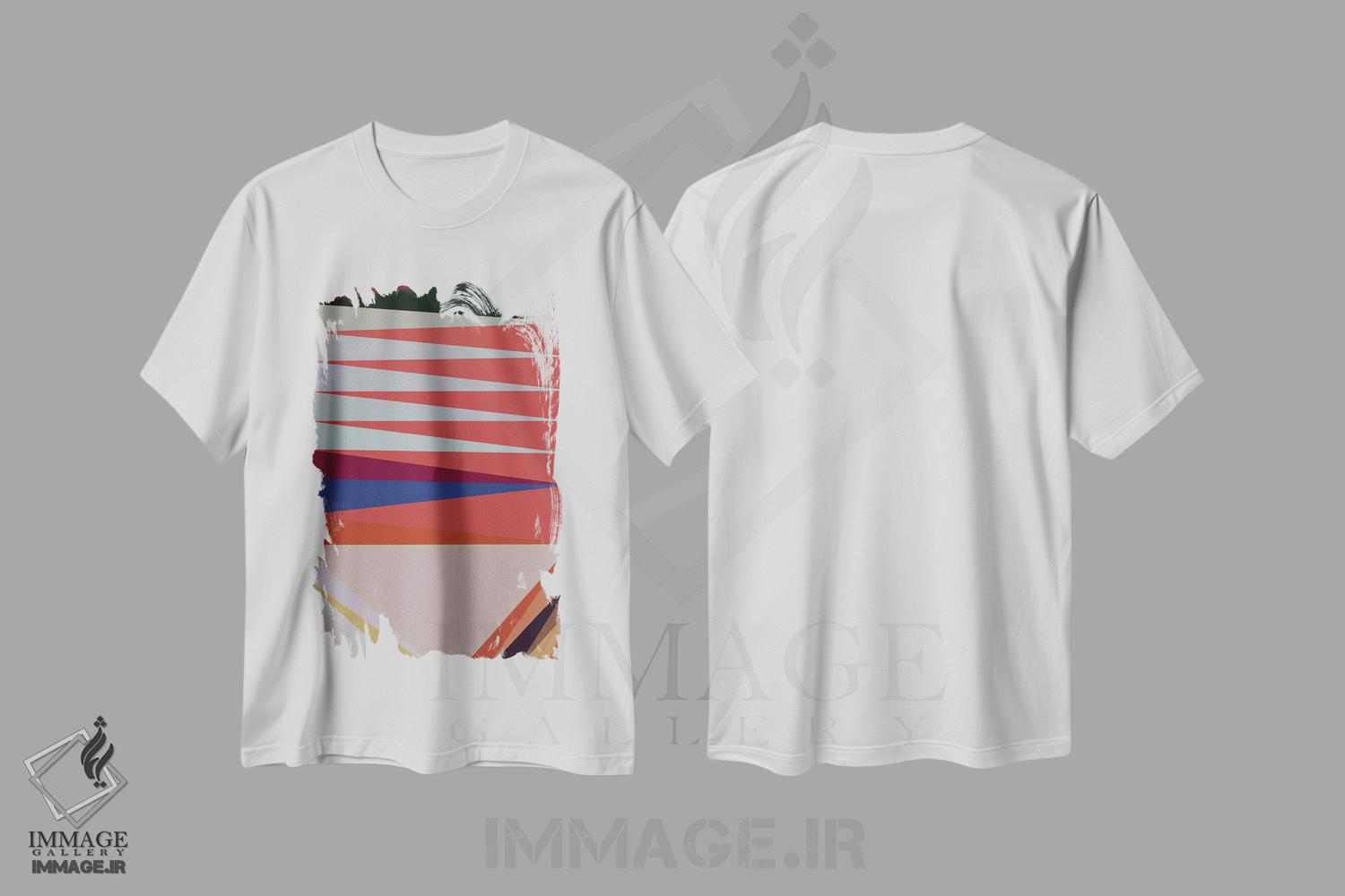 تیشرت طرح دار اشکال نوک تیز III اثر آنجِل استوز | immage.ir