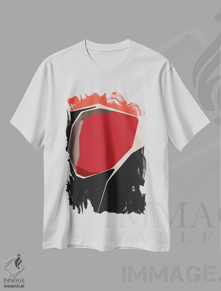 تیشرت طرح دار قرمز در گوشه اثر آنجِل استوز | immage.ir