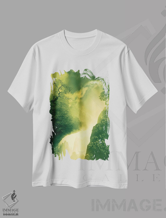 تیشرت طرح دار درخت تنها، هنر دیجیتال اثر آنجِل استوز | immage.ir