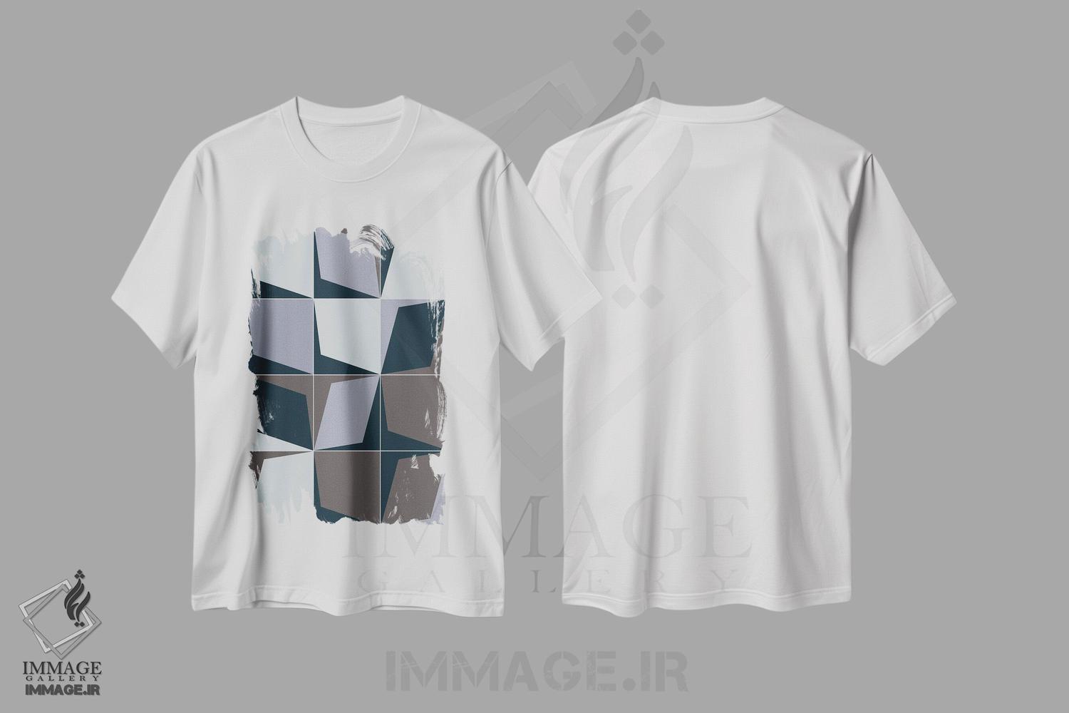 تیشرت طرح دار پرسپکتیو سه بعدی اثر آنجِل استوز | immage.ir