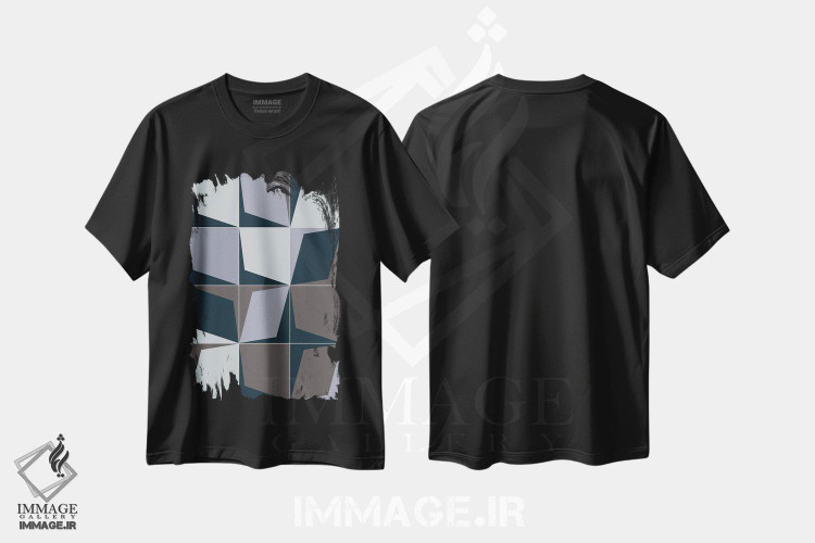 تیشرت طرح دار پرسپکتیو سه بعدی اثر آنجِل استوز | فروشگاه ایماژ