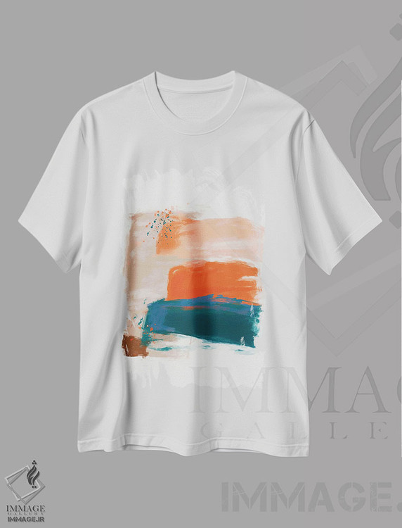 تیشرت طرح دار ضربه های قلم مو اثر آنجِل استوز | immage.ir