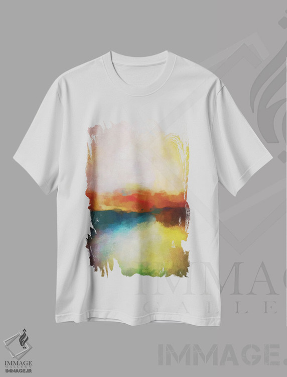 تیشرت طرح دار رنگ های سپیده دم I اثر آنجِل استوز | immage.ir