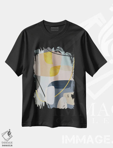 تیشرت طرح دار بخش های همپوشان و شفافیت ها III اثر آنجِل استوز | فروشگاه ایماژ