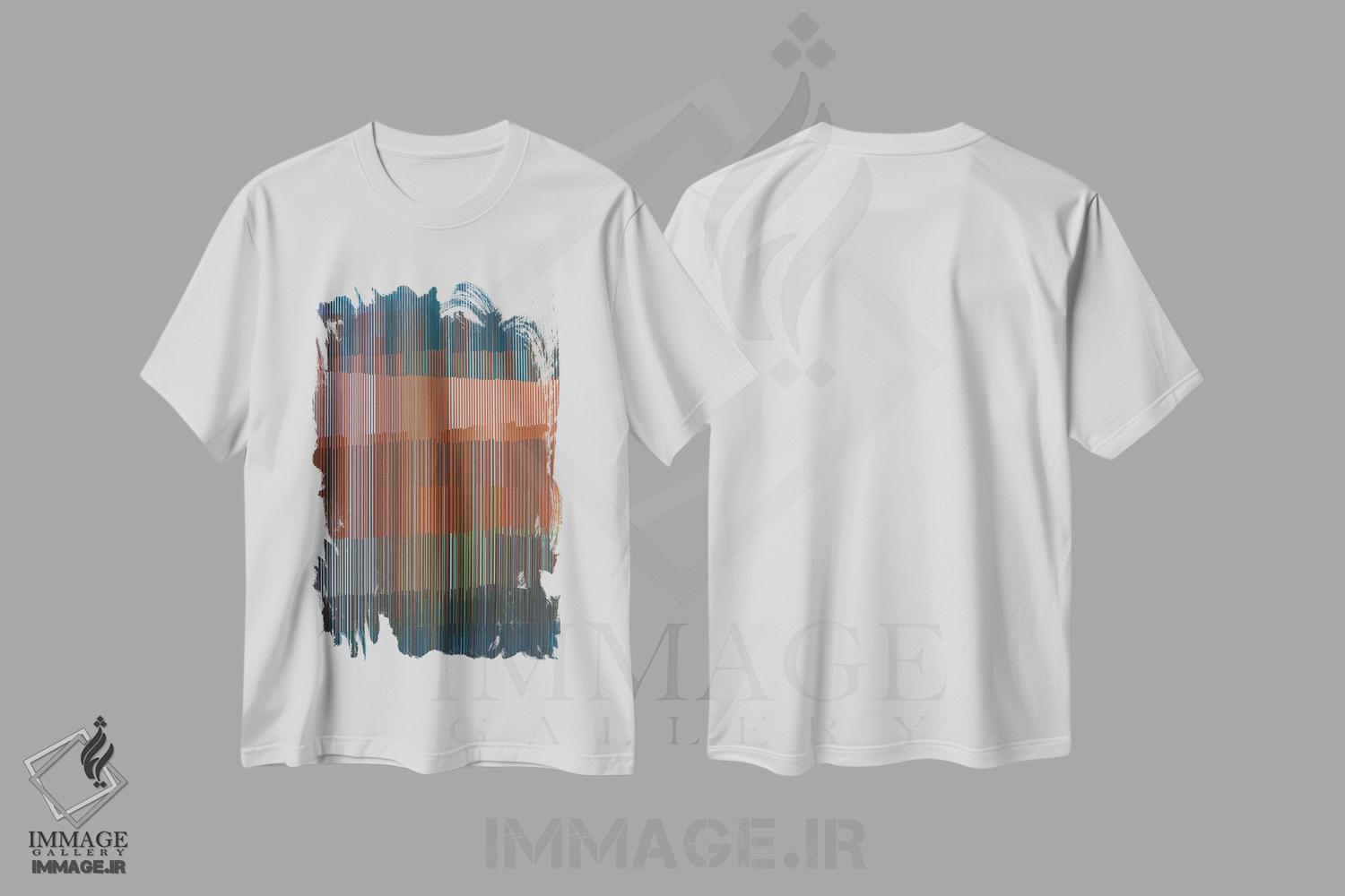 تیشرت طرح دار خطوط عمودی اثر آنجِل استوز | immage.ir