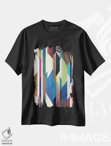 تیشرت طرح دار عمودی اثر آنجِل استوز | فروشگاه ایماژ