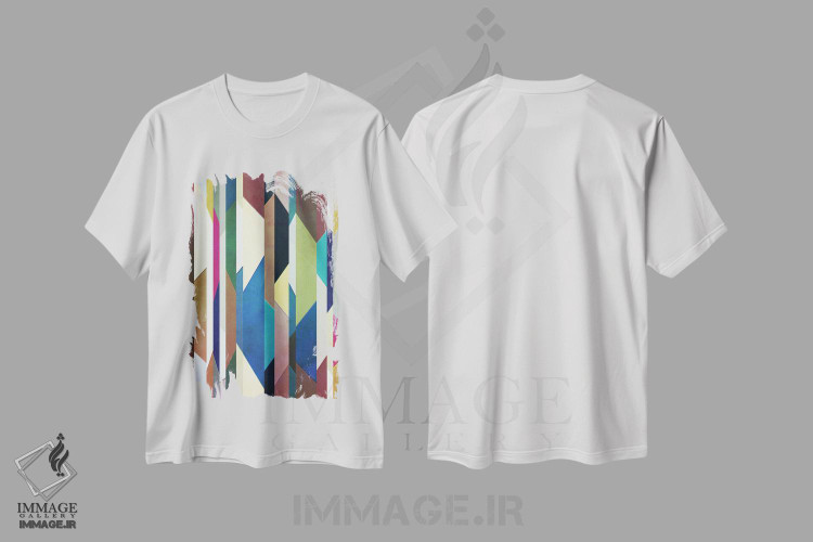 تیشرت طرح دار عمودی اثر آنجِل استوز | immage.ir