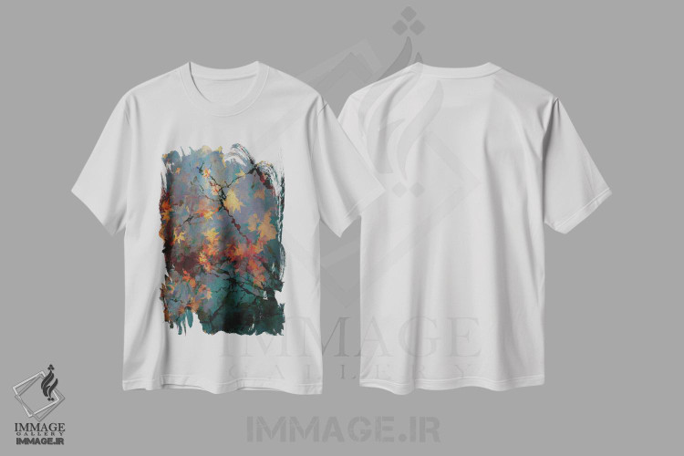 تیشرت طرح دار برگ های پاییزی II، دکور معاصر اثر آنجِل استوز | immage.ir